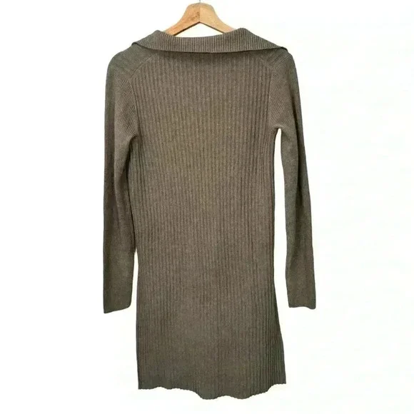 Alex Mill Extra Fine Merino Wool Sweater Tunic Size XS Neutral Brown Minimalist - Picture 3 of 10